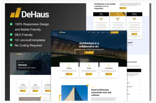 Dehaus - Interior Design & Architecture Elementor Template Kit