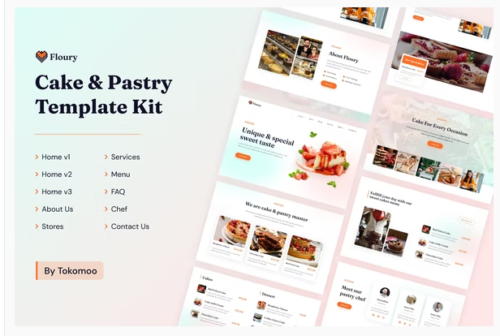 Floury | Cake & Pastry Elementor Template Kit