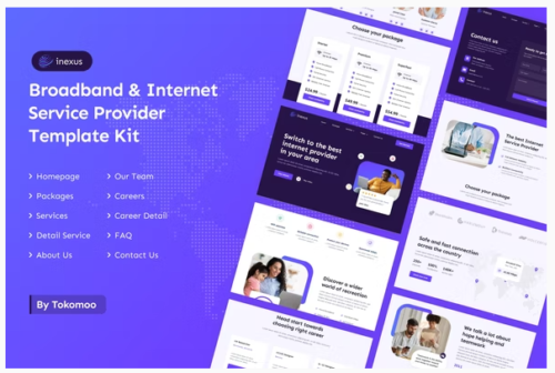 Inexus | Broadband & Internet Service Provider Elementor Template Kit