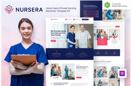 Nursera – Home Care & Private Nursing Services Elementor Template Kit