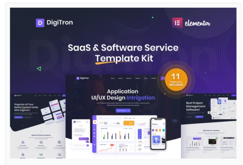 Digitron - Software & SaaS Elementor Template Kit