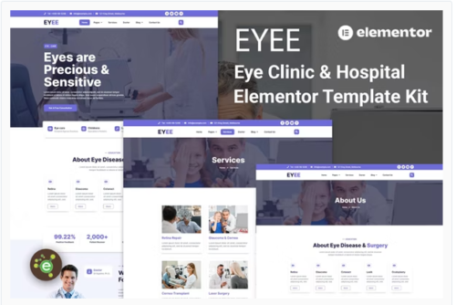 Eyee - Eye Clinic & Vision Care Elementor Template Kit