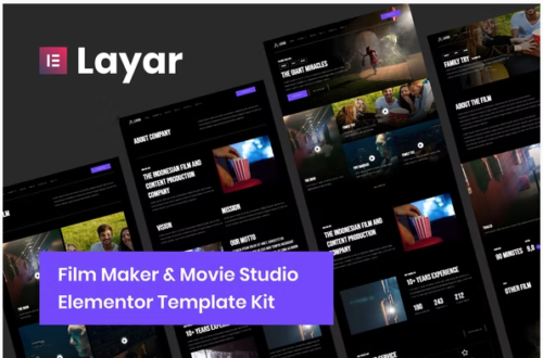 Layar - Film Maker & Movie Studio Elementor Template Kit