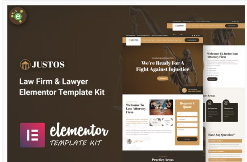 Justos - Law Firm & Lawyer Elementor Template Kit