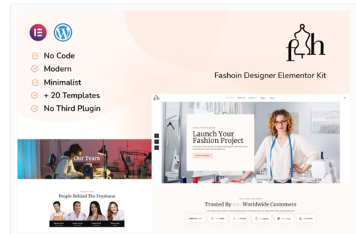 Feyshana - Fashion Designer Elementor Template Kit