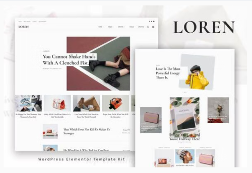 Loren - Blog & Magazine Elementor Template Kit