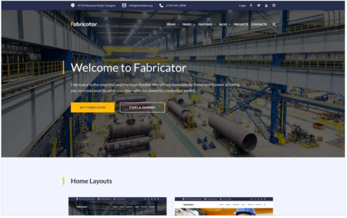 Fabricator - Industrial Company WordPress Elementor Theme