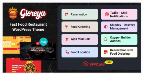 Gloreya - Fast Food & Delivery Restaurant WordPress Theme