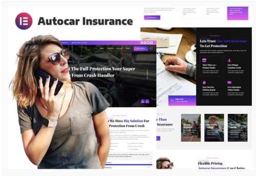 Asurance - Car Auto Insurance & Protection Services Elementor Template Kit