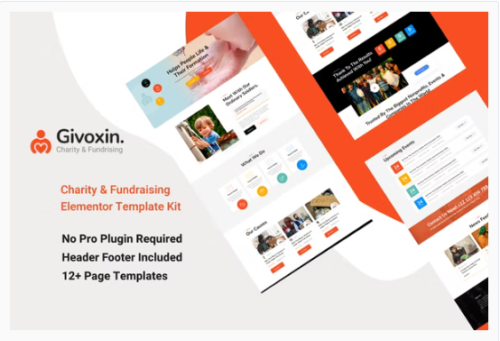 Givoxin - Charity Elementor Template Kit