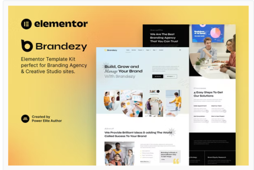 Brandezy – Branding Agency & Creative Studio Elementor Template Kit