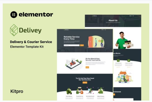 Delivey - Delivery & Courier Service Elementor Template Kit