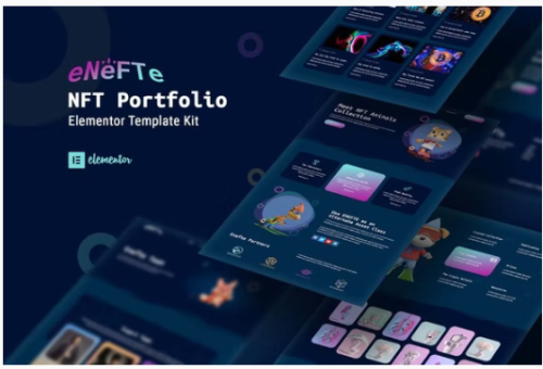 Enefte - NFT Portfolio Elementor Template Kit