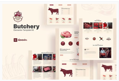 Butcha - Butchery Shop Elementor Template Kit