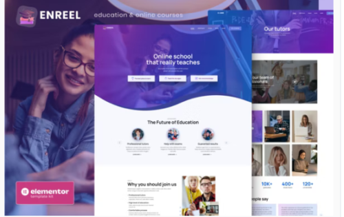 Enreel - Education & Online Courses Elementor Template Kit