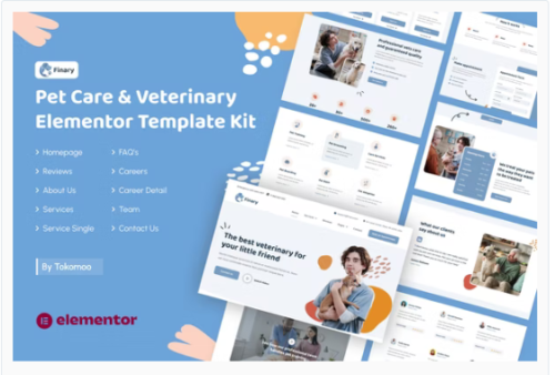 Finary | Pet Care & Veterinary Elementor Template Kit