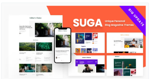 Suga - Magazine and Blog WordPress Theme