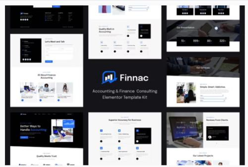 Finnac - Accounting & Finance Consulting Elementor Template Kit