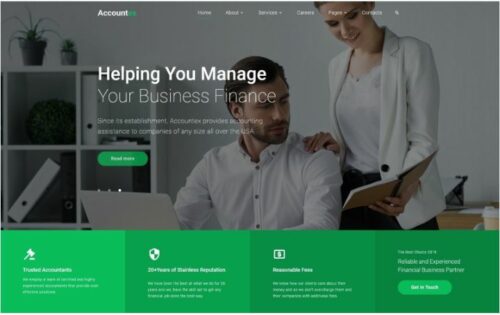Accountex - Accounting Clean Multipage HTML Website Template