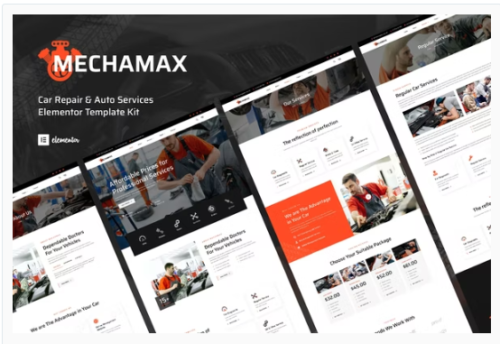 Mechamax - Car Repair & Auto Services Elementor Template Kit