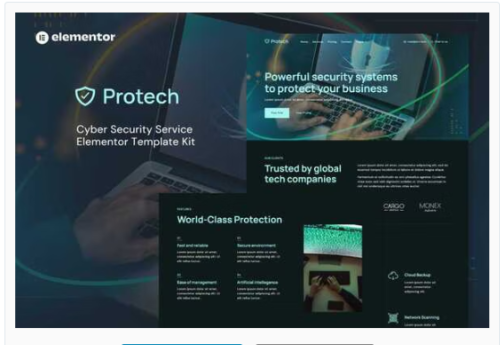 Protech - Cyber Security Service Elementor Template Kit