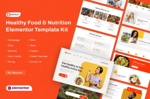 Nutritum | Healthy Food & Nutrition Elementor Template Kit