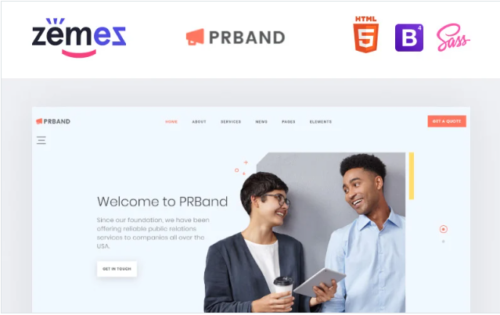PRBand - PR Agency Website Template