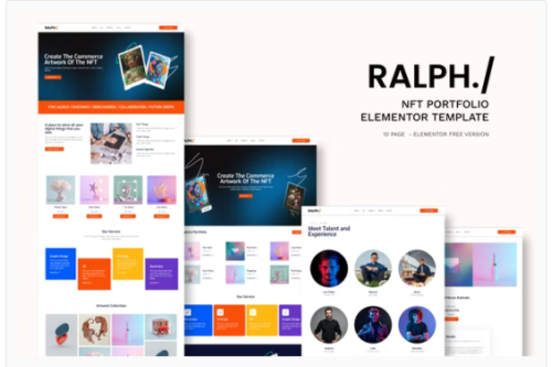 Ralph - NFT Portfolio Elementor Template Kit