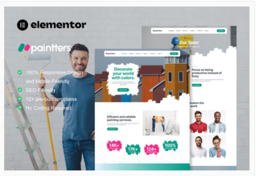 Paintters - Painting Service Elementor Template Kit