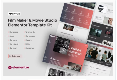 Raven | Film Maker & Movie Studio Elementor Template Kit