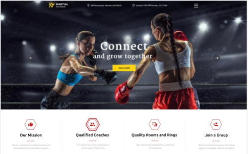 Martial Arts School Responsive Multipage Website Template