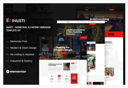 Inusti - Industrial & Factory Business Elementor Template Kit
