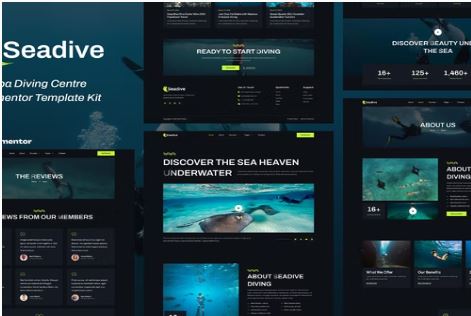 Seadive - Scuba Diving Centre Elementor Template Kit