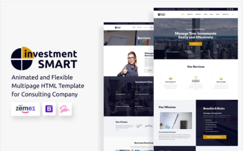 Investment Smart - Investment Management Company Website Template