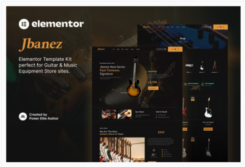 Jbanez – Guitar & Music Equipment Store Elementor Template Kit