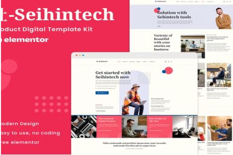 Seihintech - Digital Product Elementor Template Kit
