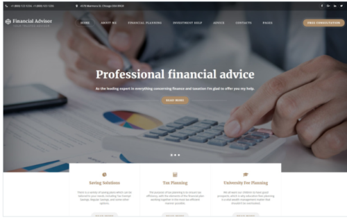 Financial Advisor Multipage Website Template
