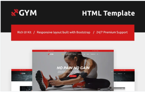 Gym - Fitness & Gym Responsive Website Template