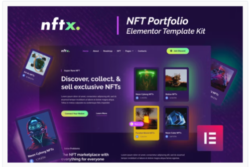 NFTx - NFT Portfolio Elementor Template Kit