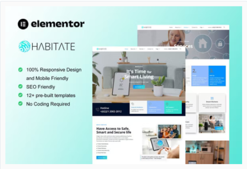 Habitate - Smart Home Services Elementor Template Kit