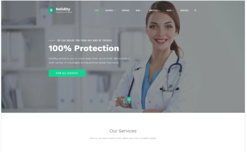 Solidity - Insurance Multipage Clean HTML Bootstrap Website Template