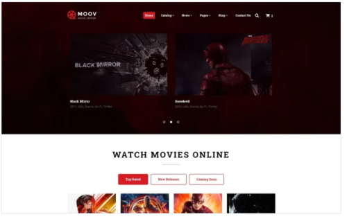 MOOV - Movie Center Multipage Classic HTML Website Template