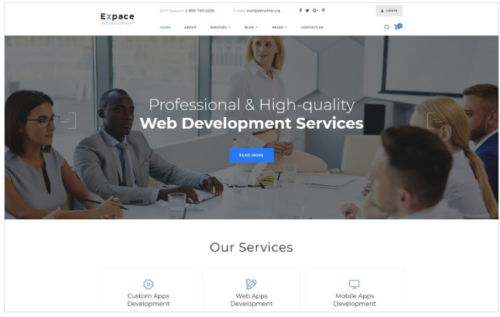 Expace - Web Development Multipage Clean HTML Website Template