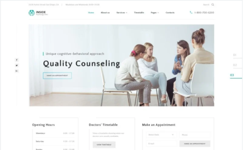 beauty, center, clinic, consultant ,consulting ,doctor, equipment ,health, healthcare, help, hospital ,inspection, laboratory, medical, medicine, patients, psychology ,services, therapy ,psychologyterapy, Html Template,Templatemonster ,theme8,monsterone