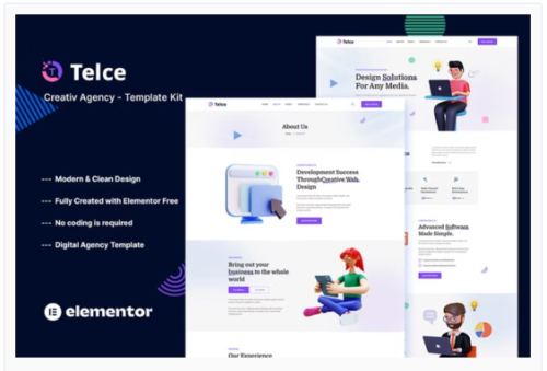 Telce - Creative Agency Elementor Template Kit