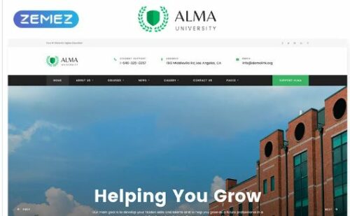 ALMA - University Multipage HTML WALMA - University Multipage HTML Website Templateebsite Template