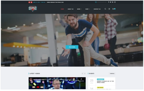 Strike - Bowling Multipage HTML Website Template