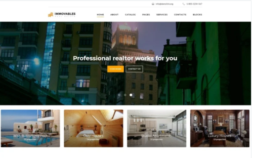 Immovables - Real Estate Ready-to-Use Website Template
