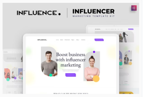 Influence - Influencer Marketing Agency Elementor Template Kit