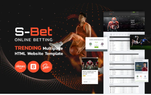 S-Bet - Online Betting Multipage HTML Website Template